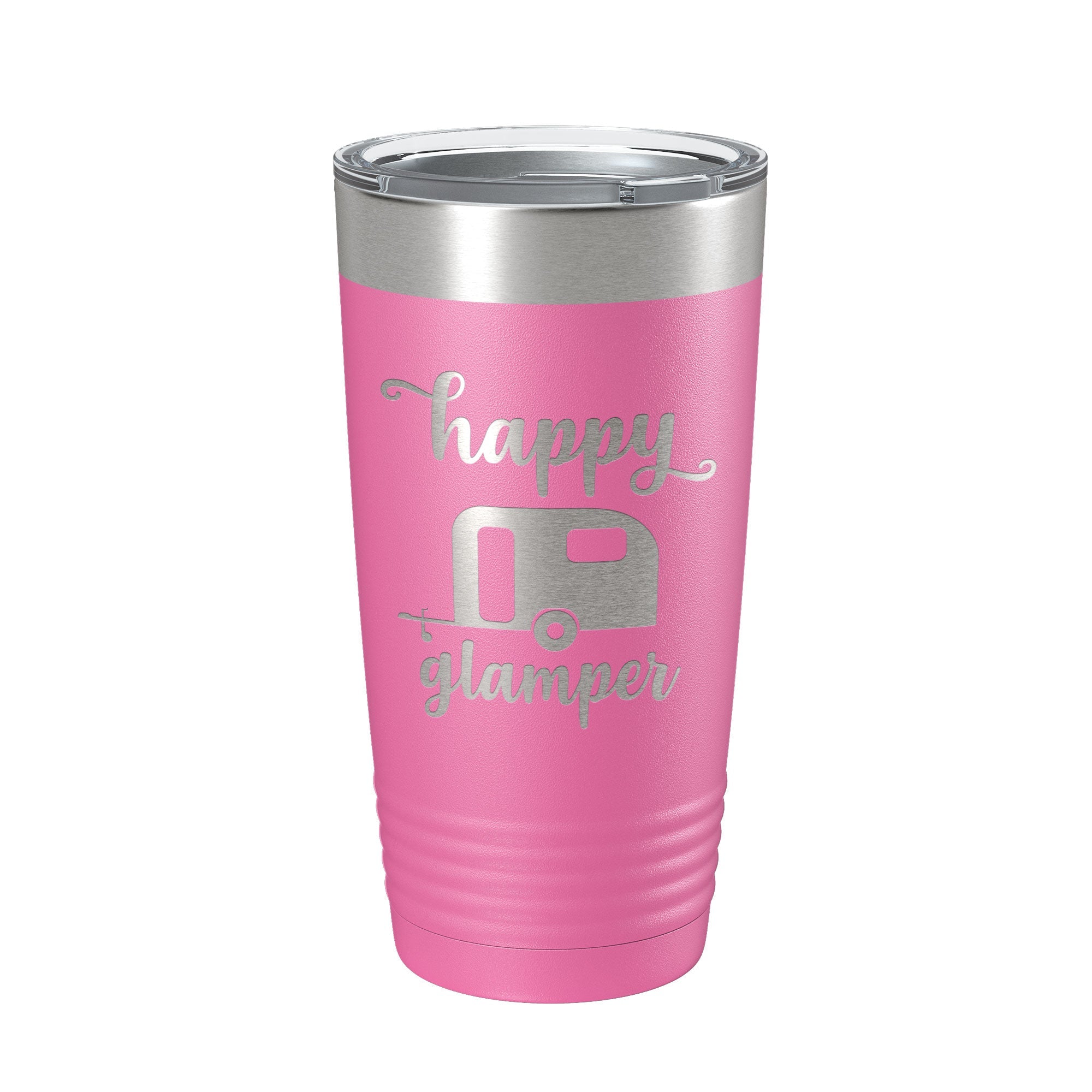 Happy Glamper Tumbler Travel Mug Insulated Laser Engraved Coffee Cup 20 oz