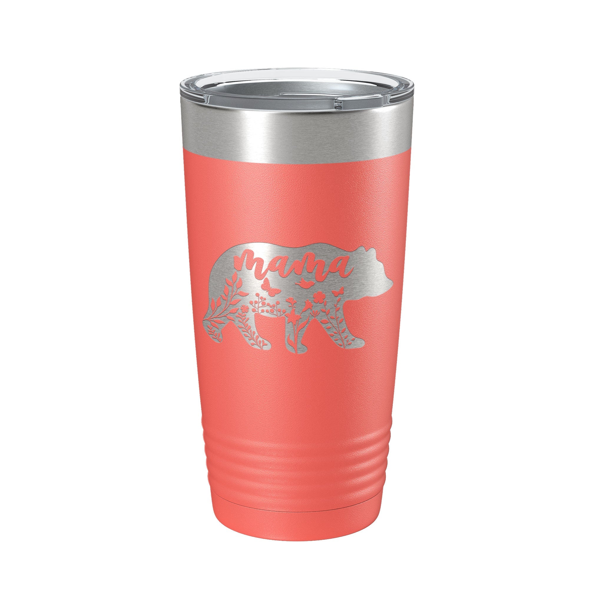 Mama Bear Tumbler Travel Mug Insulated Laser Engraved Coffee Cup Momma Mom Mother's Day Gift Cute 20 oz