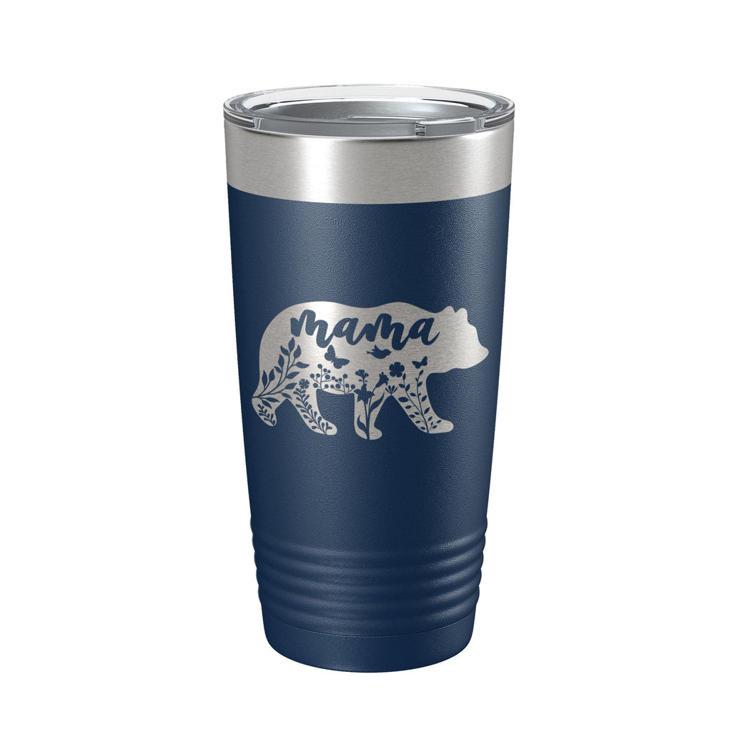 Mama Bear Tumbler Travel Mug Insulated Laser Engraved Coffee Cup Momma Mom Mother's Day Gift Cute 20 oz